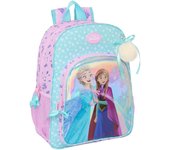 Safta FROZEN COOL DAYS - Mochila Escolar Niño, Mochila Niño, Mochila Infantil, Adaptable a Carro, Ideal para Niños en Edad Escolar, Cómoda y Versátil, 33x14x42 cm, Color Violeta/celeste