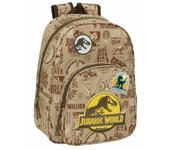 Mochila escolar jurassic world beige 27 x 33 x 10 cm