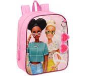 Safta BARBIE GIRL - Mochila Infantil, Mochila Niño, Mochila Escolar, Adaptable a Carro, Ideal para Guardería, Cómoda y Versátil, Calidad y Resistencia, 22x10x27 cm, Color Rosa