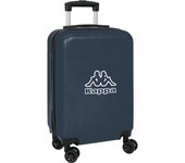 Kappa Dark Navy - Trolley de Cabina 20 Pulgadas, Maleta con Ruedas, Candado de Seguridad, Maleta Ligera, 34.5x20x55 cm, Color Gris/Azul Marino Melange