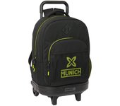 Safta MUNICH BEAT - Mochila Grande con Ruedas, Compacta, Extraíble, Ideal para Niños de Diferentes Edades, Cómoda y Versátil, Calidad y Resistencia, 33x22x45 cm, Color Negro