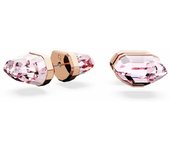 Swarovski Pendientes de botón Lucent, Rosas, Baño tono oro rosa