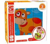 Hape Puzle de Bloques de Animales de Granja | Puzzle de Madera para Niños | Juguete Educativo con Animales y Piezas de Agarre Fácil | Desde 12 Meses+