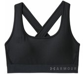 Under Armour Mid Crossback, Sujetador deportivo Mujer, Black / Black / Graphite, XS