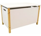 Fun House 713410 SCANDIWOOD-Baúl para Juguetes, 37,5 x 60 x 36 cm, para niños, Madera de ingeniería, Blanco, niño
