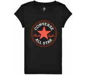 Converse Camiseta de Manga Corta Marca Modelo Camiseta de Manga Corta Infantil Timeless Chuck Patch G Negro 100% algodón