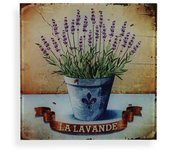 Versa Cuadro Lavanda Cristal 1 x 30 x 30 cm - Marca EAN: 8420327538703