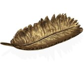 Centro de Mesa Versa Dorado Pluma 12,8 x 4,2 x 27 cm - Marca: Versa - EAN: 8420327549662