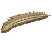 Centro de Mesa Versa Dorado Pluma 19 x 3 x 60 cm - Marca: Versa - EAN: 8420327575135
