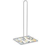 Portarrollo de papel de cocina versa erin metal acero madera mdf (16,5 x 31 x 13 cm)