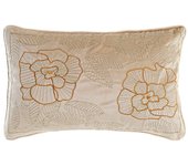 DKD Home Decor Cojín Dorado 50 x 10 x 30 cm Flores - Marca EAN: 8424002009236