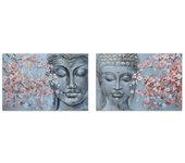 Lienzo dkd home decor 120 x 2,8 x 80 cm buda oriental (2 unidades)