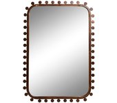 Espejo de pared home esprit negro dorado cristal madera mdf neoclásico 44 x 2,5 x 64 cm