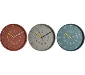 Reloj de pared dkd home decor blanco turquesa terracota pvc urbano 30 x 4,3 x 30 cm (3 unidades)
