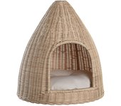 Cama para mascota dkd home decor 45 x 45 x 57 cm natural ratán