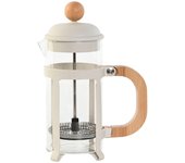 Cafetera de émbolo home esprit blanco natural acero inoxidable polipropileno 350 ml 13 x 8 x 19 cm