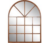 Espejo de pared home esprit natural cristal abeto espejo neoclásico ventana 150 x 3,5 x 186 cm