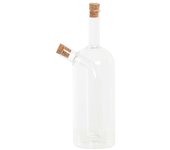 Aceitera dkd home decor 9 x 6,5 x 21,5 cm transparente corcho 500 ml vidrio de borosilicato