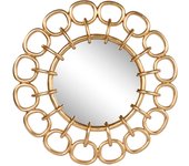 Espejo de pared home esprit dorado resina 95 x 5 x 95 cm