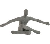 Figura decorativa home esprit gris 57 x 19,5 x 26,8 cm