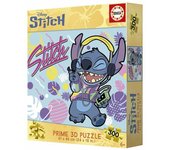 Educa - Puzzle Infantil de 300 Piezas. Stitch 3D Prime Lenticular Puzzle. Medidas: 61 x 46 cm. Recomendado a Partir de 6 años (20273)