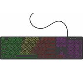 MOBILITY LAB ML306858 - Teclado con cable retroiluminado, compatible con PC y Laptop, color negro