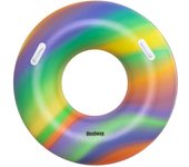 Bestway flotador hinchable con asas arcoiris d119 cm +12 años playa y piscina 36352