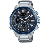 CASIO Reloj Analógico para Hombres de Cuarzo con Correa en Acero Inoxidable ECB-30DB-1AEF