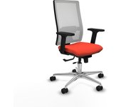 Horna traslack malla blanca bali naranja oscuro brazos 2D base aluminio ruedas 65mm nailon