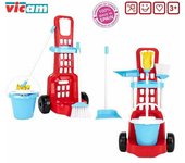 Carrito de limpieza con accesorios juguete