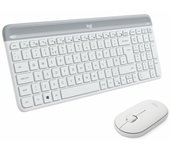 Logitech MK470 Combo Teclado y Ratón Inalámbrico para Windows, Disposición QWERTY Italiano - Blanco