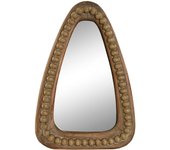 Espejo de pared home esprit marrón madera colonial bolas 24 x 4 x 35 cm