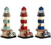 Figura decorativa home esprit azul rojo crema azul cielo 13 x 13 x 32 cm (3 unidades)