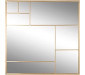 Espejo de pared home esprit dorado 90 x 2 x 90 cm