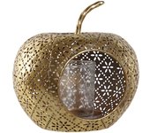 Portavelas Home ESPRIT Dorado Metal Cristal 14 x 14 x 13 cm - Marca: Home ESPRIT - EAN: 8424002160562