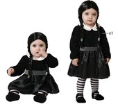 Atosa disfraz fantasma negro vestido bebé niña mala 24 meses