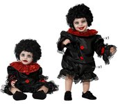Atosa disfraz payaso negro niño bebé 12 a 24 meses
