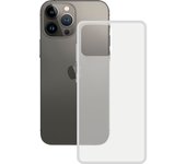 KSIX smart your tech Funda semirrígida para iPhone 14 Plus, Laterales Reforzados, Rígida, Compatible con Carga inalámbrica, Transparente
