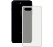 KSIX smart your tech Funda semirrígida para iPhone 7/8 Plus, Laterales Reforzados, Rígida, Compatible con Carga inalámbrica, Transparente