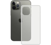 KSIX smart your tech Funda semirrígida para iPhone 12 Pro MAX, Laterales Reforzados, Rígida, Compatible con Carga inalámbrica, Transparente