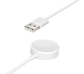 Cargador de Repuesto para smartwatch KSIX Urban 4 Mini, Base de Carga inalámbrica y magnética, Puerto USB-A, Cable 80 cm, Blanco
