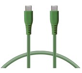 Cable de Carga USB-C a USB-C KSIX, Compatible Carga Ultra rápida y transmisión Datos, 1 Metro, Verde