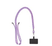 KSIX smart your tech Colgante para móvil Universal con Tarjeta adaptadora, Largo 160 cm, Violeta