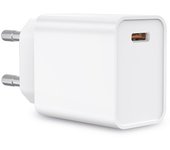 Cargador de Red Contact 30 W, PPS, Power Delivery, Carga Ultra rápida, Puerto USB-C, Blanco