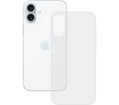 KSIX smart your tech Funda Flexible para iPhone 16 Plus, Antihuellas, Resistente, Ligera, Compatible Carga inalámbrica, Transparente