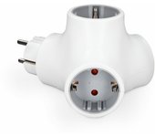 Regleta enchufes 3 tomas sin interruptor ksix molecule blanco