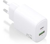 Cargador gan de pared aisens a110-0911/ 1xusb tipo-c/ 1xusb/ 25w/ blanco