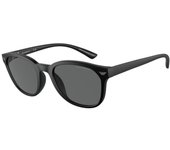 Emporio Armani Gafas de sol redondas Ea4225u de ajuste universal para hombre, Negro -, 53 mm