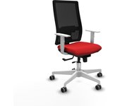 Horna traslack malla negra similpiel rojo brazos blancos base blanca ruedas 65mm engomadas