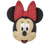 Juguete para Perros de Minnie Mouse - Color Carne, Negro y Rojo - Diseño de la Cara de Minnie - Tamaño 8x9x7,5cm - Juguete de Perro de Látex - Producto Original Diseñado en España